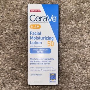 NEW CeraVe AM Facial Moisturizing Lotion SPF 50